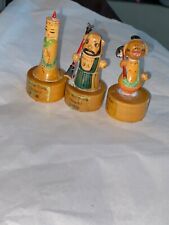 Vtg 1930s Asian Japanese Character Figurine Wooden Pencil Sharpener Hand Painted picture
