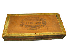 Rare Antique Wooden Golden Castle Minneota Cigar Box picture