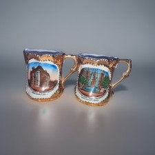 Antique Germany Porcelain Cincinnati Ohio Souvenir Mugs Fountain Square picture