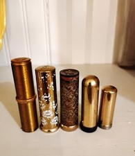 Vintage Lipstick Tubes, Revlon, Coty, Avon, Hazel Bishop, Lot of Five picture