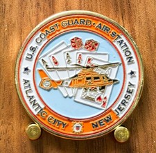 USCG Atlantic City Blackjack NJ Air Station Challenge Coin  W#1 picture