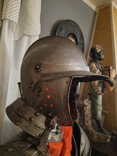 antique Victorian Suit Armor Black And White Knight  picture