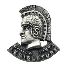 Chula Vista Legislature Vintage Pin Pewter California picture