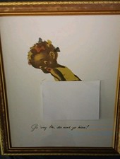 1940’s  Go away Bee Framed Print. 15 by 12 Inches. Vintage picture