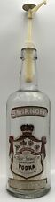 Vintage Large Smirnoff Vodka Glass 1 Gallon Bottle 80 Proof Pierre Pump Empty picture