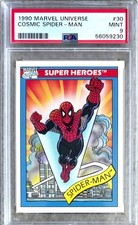 1990 Marvel Universe series 1 COSMIC SPIDER-MAN PSA 9 MINT - ICONIC picture