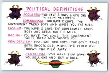 Political Definitions Postcard Socialism Communism Fascism Nazism New Dealism picture