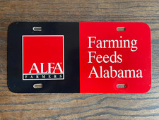 VINTAGE ALFA Farmers Insurance plastic License Plate -