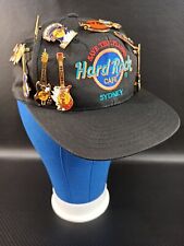 Vintage Instant Collection Hard Rock Café Pin/Pinback Black Hat Sydney Australia picture