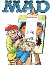 AL JAFFEE SIGNED 8x10 PHOTO FAMOUS MAD MAGAZINE FOLD-IN CARTOONIST BECKETT BAS picture