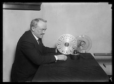 Photo:Francis C. Jenkins 1920s Inventor with Phonograph Disc Machine picture