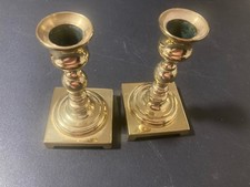 Pair Of Solid Brass Candle Holders  picture