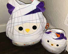 Squishmallows Holly Mummy Plush Halloween Costume Kids + Candy Bag Set picture