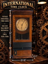 Antique International Time Recording Clock IBM Detroit c 1930 Working 31