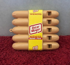 Rare Vintage 1988 Oscar Mayer Wiener 5-Pack Hot Dog Harmonica Whistle picture