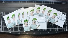 Tom Anderson - Beavis and Butthead - Oil Change Reminders Set of 12 Stickers picture