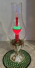 Vintage 1960’s Beacon Christmas Hurricane Lamp W/ Bubble Glass Bulb MCM -886 picture