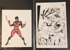 Grips Unpublished Original Comic Art  Cover And Grips Original Sketch picture