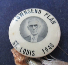 1940 Townsend Plan Convention Pin, St. Louis 1940 picture