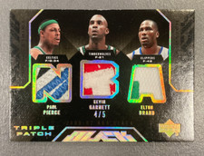 PIERCE / GARNETT / BRAND 2006-07 UD BLACK TRIPLE PATCHES 4/5 - EXMT CONDITION picture