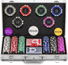 300PCS Chips Professional Poker Chip Set with Aluminum Case, 11.5 Gram Composite picture