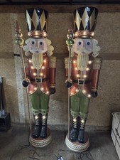 6ft Pair of Life-Size LED ChristmasNutcracker Statues picture
