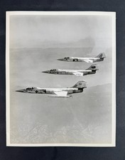 Vintage Lockheed F-104 Starfighter Military Jets Formation B&W Photograph 8x10 picture