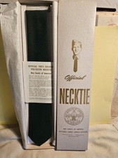 Vintage BSA Official Necktie 100% Dacron Item No. 612 Green picture
