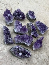 Bulk Natural Amethyst Clusters Lot- Beautiful 10 Pc Uruguay Amethyst Crystals picture
