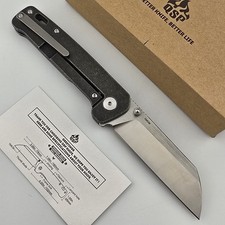 QSP Penguin Folding Knife 154CM Satin Sheepfoot Titanium Frame Lock QS130M picture