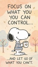 Focus on what you can control Snoopy Cute Positive Repro Print Poster 13x19 picture