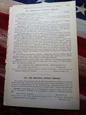 1891 train report TEMISCOUATA RAIWAY COMPANY Edmundston New Brunswick Canada picture