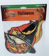 4- Halloween Wall Decorations SET BEISTLE VTG Reproduction Original Package 2012 picture