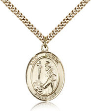 Saint Dominic De Guzman Medal For Men - Gold Filled Necklace On 24 Chain - 3... picture