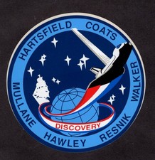 STS-41D - Discovery Space Shuttle Crew Vinyl Sticker.   #02 STS41D picture