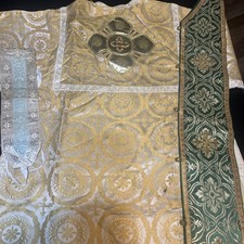 Gold Roman  Chasuble and mass set As Is See All Pictures picture