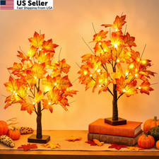 EAMBRITE Fall Decorations for Home Maple Tree Decor Orangex2 picture