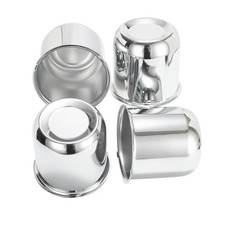 4Pcs 3.19 in Wheel Center Caps Chrome Push Through Design - Fit 3.19
