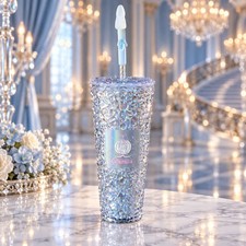 Starbucks Disney Cinderella 75th Anniversary Crystal Tumbler 24oz New Tag picture