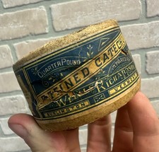 Antique 1800s Wells Richardson Refined Catechu 1/4 Lb Dye Container Paper Label picture