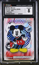 Topps Disney Chrome (2026) Disney Mickey Mouse #50 X-Fractor CGC 8 picture