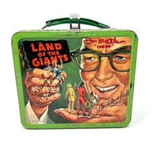 Vintage 1968 Land Of The Giants Metal Lunchbox Metal Lunch Box Autograph 3 times picture