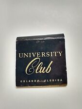 Vintage University Club Matchbook Orlando Florida Partially Used picture