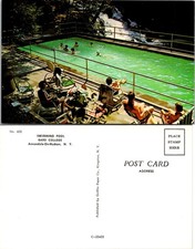 Bard College Swimming Pool Postcard Annandale On Hudson NY Unposted Vintage picture