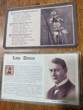TWO Lardent Bible Student Cards With JEHOVAH's Name CT Russell Watchtower picture
