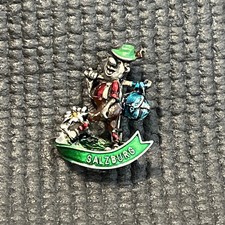 Vtg Salzburg Germany Alpine Hiker Tyrolean Trachten Hat Lapel Hat Pin P7878 picture