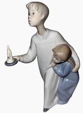 Pretty lladro Children in Nightshirts with candle (repaired) As is picture