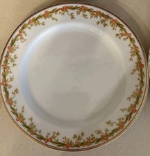 Haviland Limoges France Floral Garland Salad Plates 9.25” Gold Trim Set of 4 picture