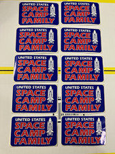 10 vintage NASA Space Camp Family Space Shuttle Sticker/Decal Lot picture