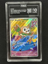 Rowlet First Partner Illustration 2026 Collection Black Star 043 TAG 10 Gem PSA picture